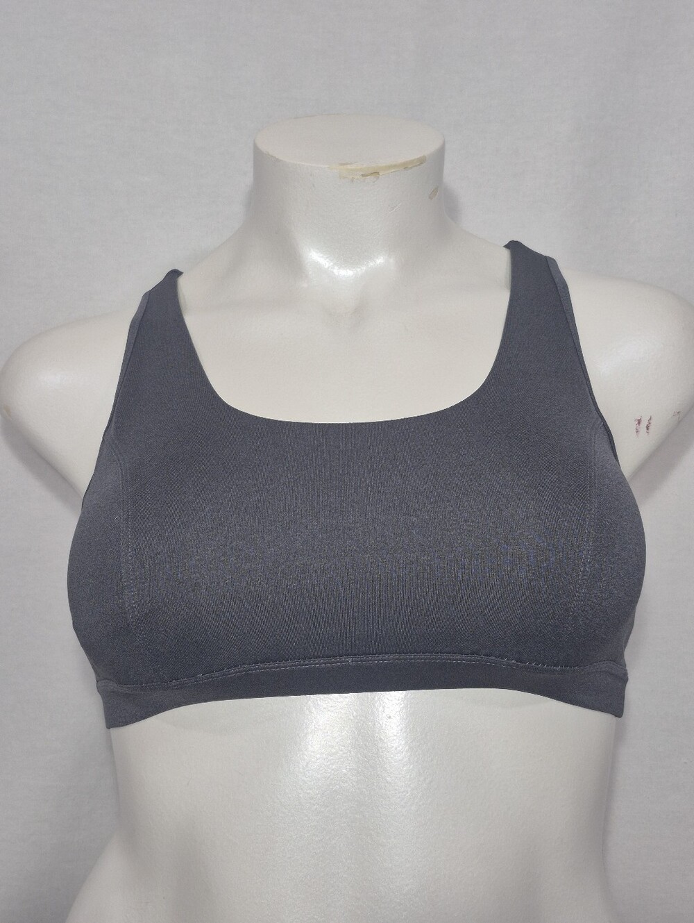 LARGE Tek Gear Wire Free MEDIUM SUPPORT Sport Sports Bra Gray
